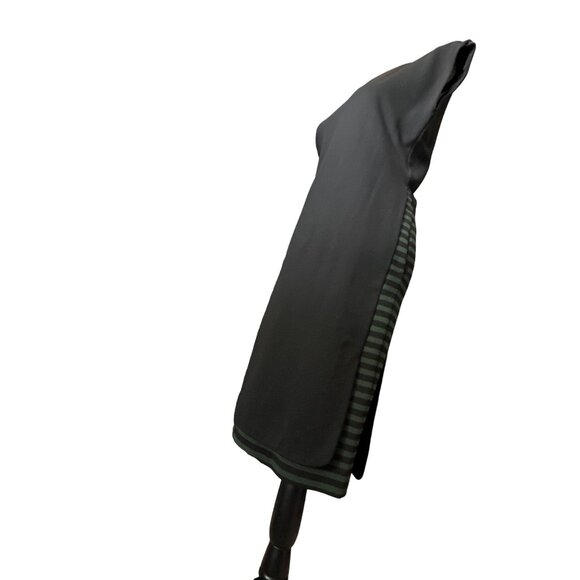 MaxMara Black Sheath Dress Sleeveless Black Green Side Stripes Size Large - Picture 5 of 11